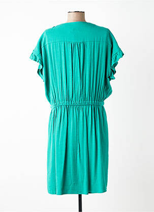 Rochie scurtă mâneci scurte mâneci scurte verde LE TEMPS DES CERISES femeie