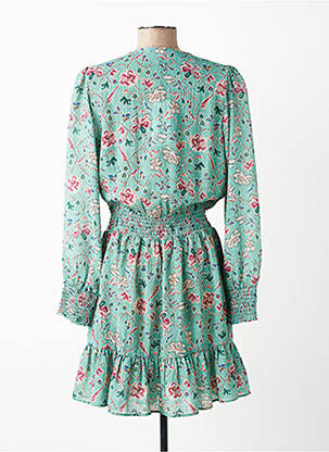 Rochie scurtă croială fluidă mâneci lungi verde GERARD DAREL femeie