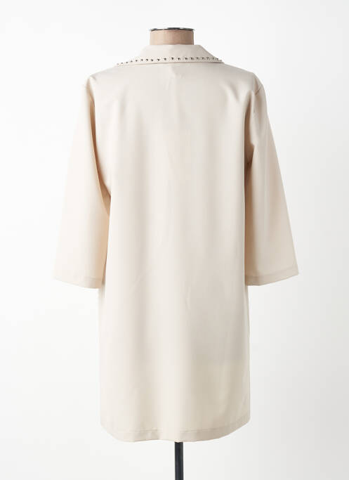 Rochie scurtă mâneci 3/4 mâneci 3/4 bej IMPERIAL femme