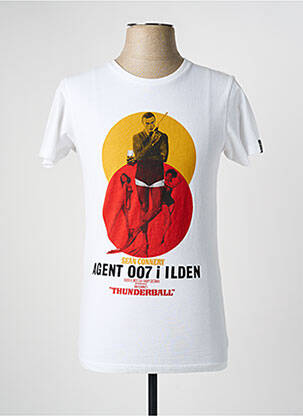Tricou croială cambrată mâneci scurte alb HERO SEVEN homme
