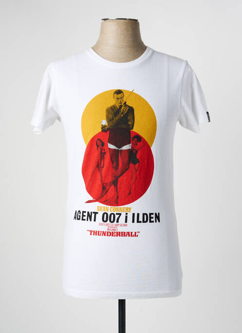 Tricou croială cambrată mâneci scurte alb HERO SEVEN homme