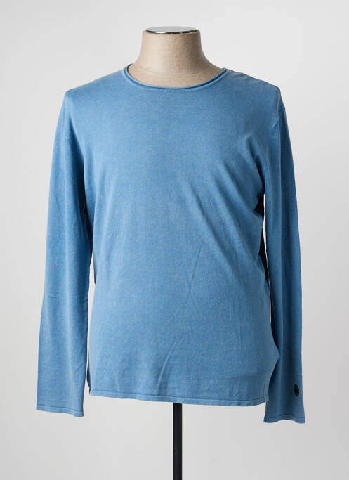 Tricou elasticitate mâneci lungi albastru LE TEMPS DES CERISES homme