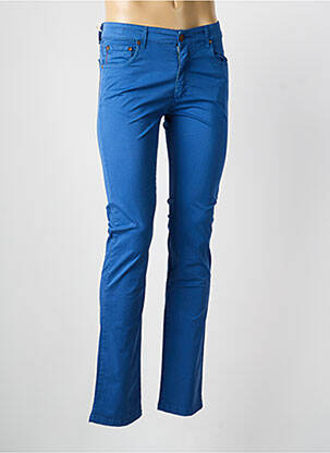 Pantalon slim țesătură poplin mărime normală albastru MCLASSICS bărbat