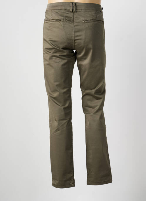 Pantalon chino țesătură poplin mărime normală verde LE TEMPS DES CERISES homme