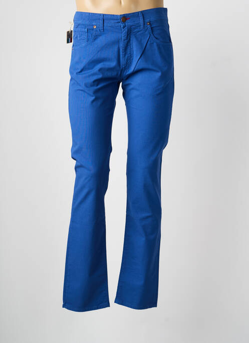 Pantalon slim închidere cu fermoar sub clapetă cu nasturi mărime normală albastru MCLASSICS homme