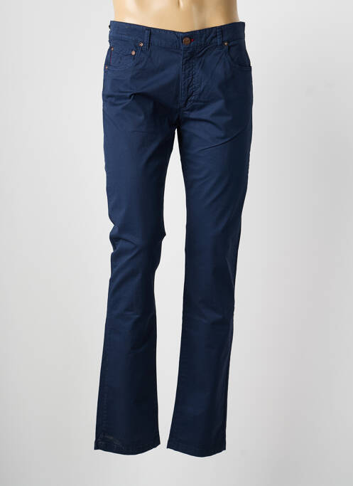 Pantalon slim țesătură poplin mărime normală albastru MCLASSICS homme