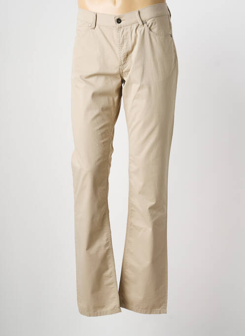 Pantalon slim țesătură poplin mărime normală bej SAINT HILAIRE homme