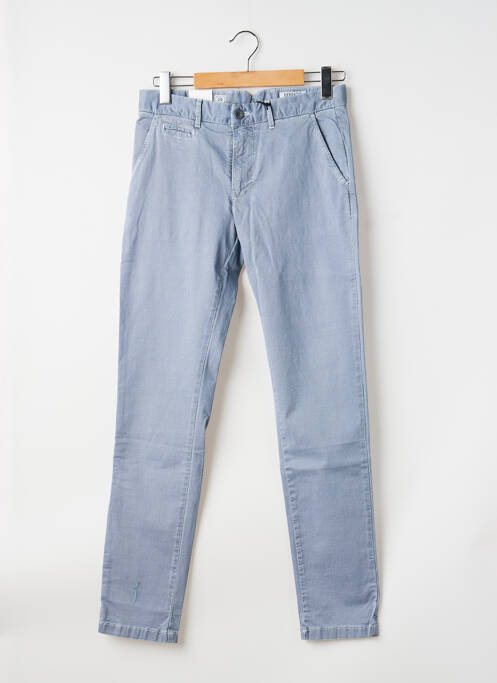 Pantalon chino țesătură poplin mărime normală albastru HERO SEVEN homme