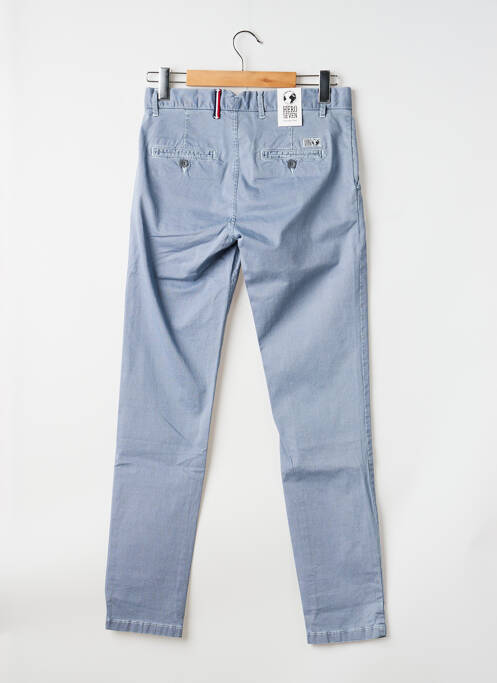Pantalon chino țesătură poplin mărime normală albastru HERO SEVEN homme