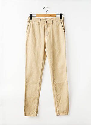 Pantalon chino țesătură poplin mărime normală bej LCDN homme