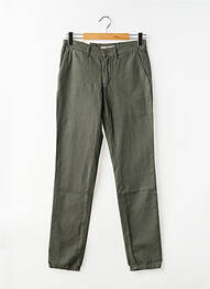 Pantalon chino țesătură poplin mărime normală verde LCDN homme