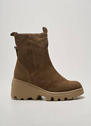 Botine/ghete vârf rotund toc de 4 la 6 cm maro WONDERS femeie