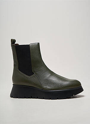 Botine/ghete material neted toc de 4 la 6 cm verde WONDERS femeie