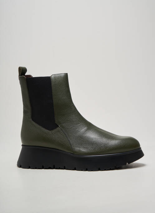 Botine/ghete material neted toc de 4 la 6 cm verde WONDERS femme