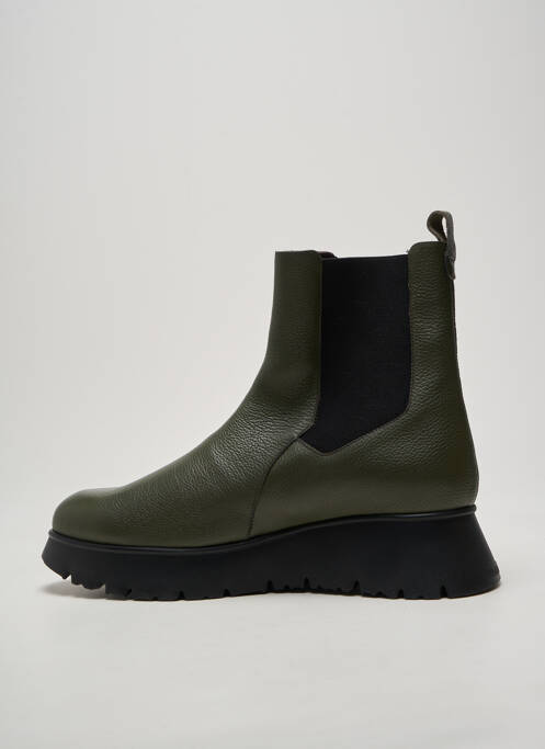 Botine/ghete material neted toc de 4 la 6 cm verde WONDERS femme