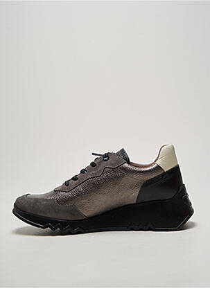 Adidași material neted toc de 4 la 6 cm gri WONDERS femeie