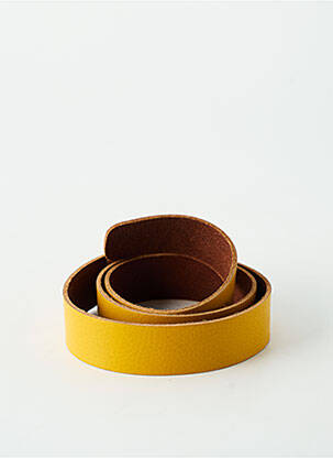 Curea efect material satinat galben YOLETE femeie