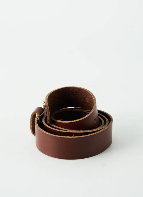 Curea țesătură imitație de piele maro YOLETE femme