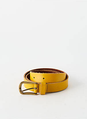 Curea țesătură imitație de piele galben YOLETE femme