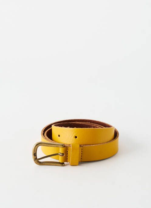 Curea țesătură imitație de piele galben YOLETE femme