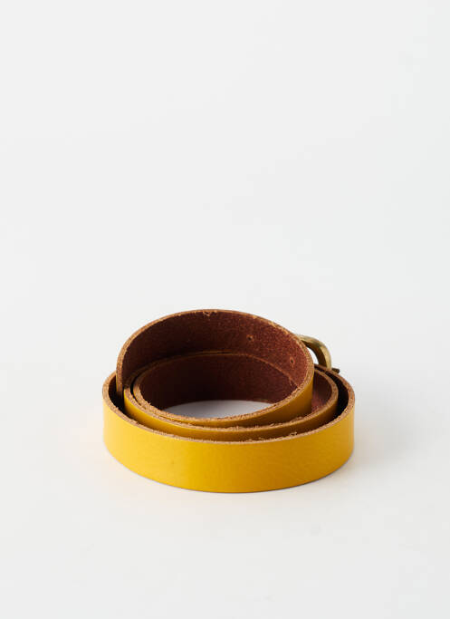 Curea țesătură imitație de piele galben YOLETE femme