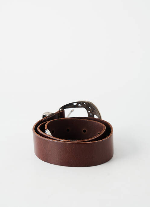 Curea țesătură imitație de piele maro YOLETE femme