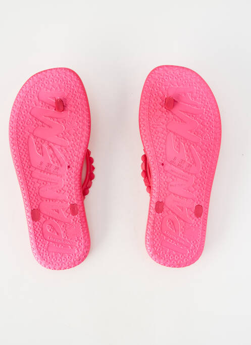 Șlapi material neted toc plat până la 3 cm roz IPANEMA femme