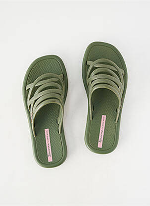 Mulete/saboți vârf deschis toc plat până la 3 cm verde IPANEMA femme