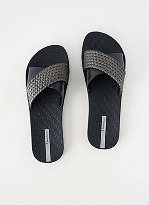 Mulete/saboți vârf deschis toc plat până la 3 cm argintiu IPANEMA femme