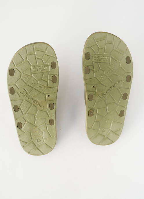 Mulete/saboți vârf deschis toc plat până la 3 cm verde IPANEMA femme