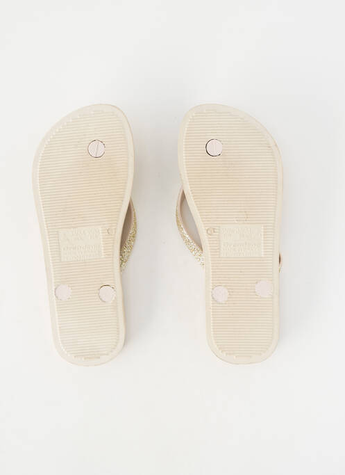 Șlapi țesătură țesătură cu sclipici toc plat până la 3 cm bej IPANEMA femme