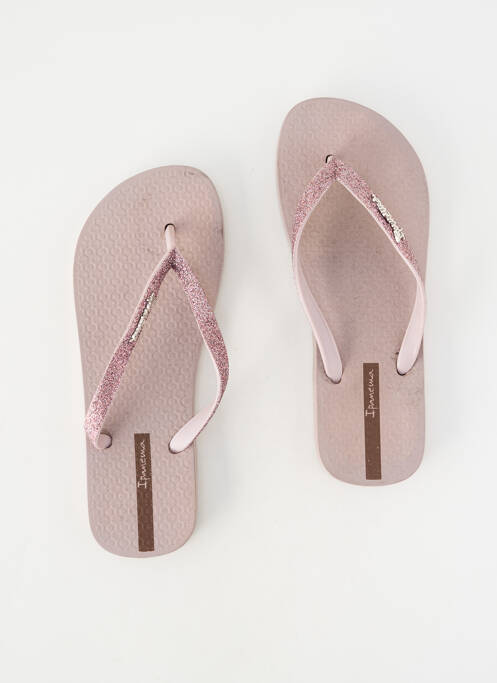 Șlapi țesătură țesătură cu sclipici toc plat până la 3 cm violet IPANEMA femme