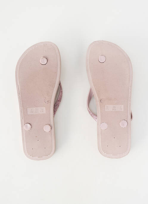 Șlapi țesătură țesătură cu sclipici toc plat până la 3 cm violet IPANEMA femme