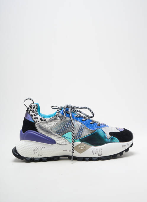 Adidași țesătură satinată toc de 4 la 6 cm argintiu EXÉ femme