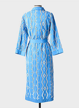 Rochie midi mâneci lungi mâneci lungi albastru SUNCOO femeie