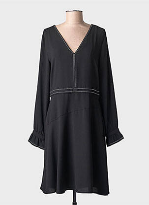 Rochie midi croială fluidă mâneci lungi negru LIU JO femeie