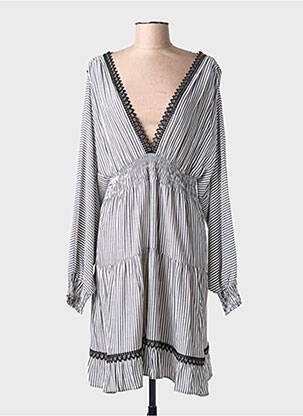 Rochie midi croială fluidă mâneci lungi gri KOCCA femeie