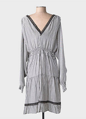 Rochie midi croială fluidă mâneci lungi gri KOCCA femeie