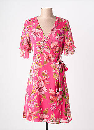 Rochie midi croială fluidă mâneci scurte roz LIU JO femme