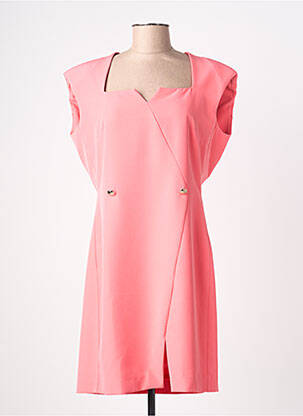 Rochie midi închidere cu fermoar la spate mâneci scurte roz KOCCA femme