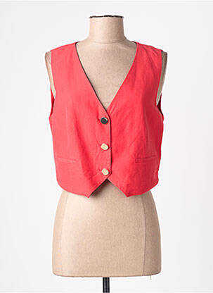 Vestă fără mâneci buzunare roșu LIU JO femme