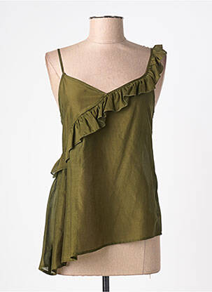 Top croială cambrată fără mâneci verde LIU JO femme