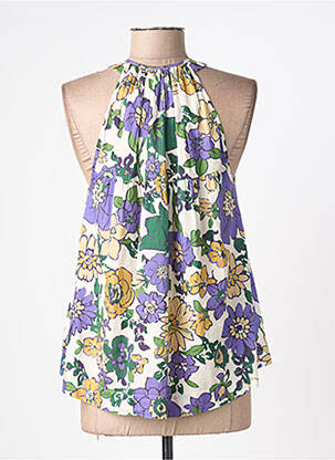 Top guler în v fără mâneci violet STELLA FOREST femme