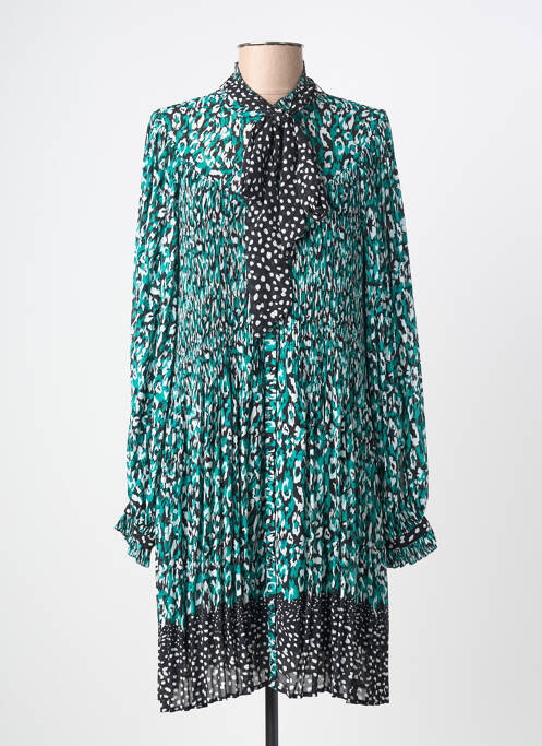 Rochie midi croială fluidă mâneci lungi verde SUNCOO femme