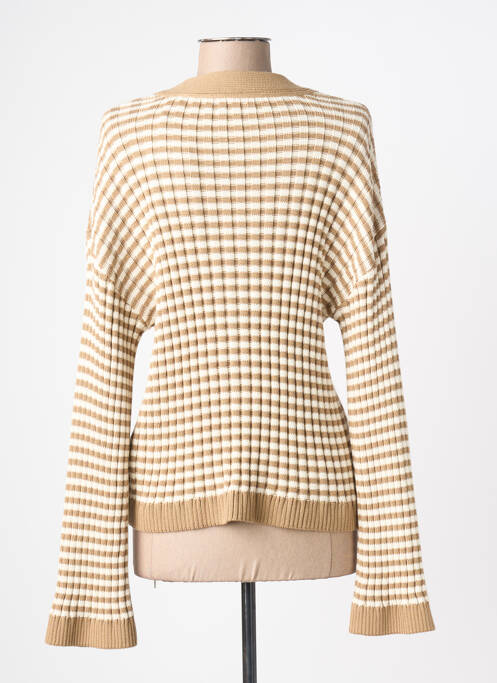 Vestă cu mâneci lungi elasticitate bej GANT femme