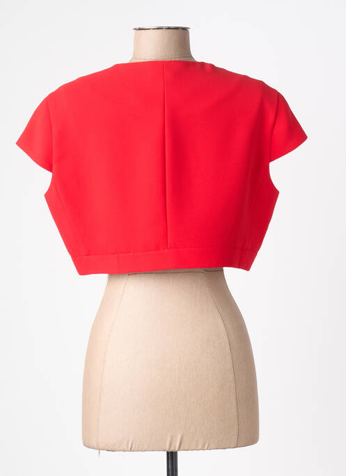 Bolero efect material satinat roșu KOCCA femme