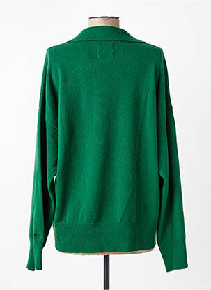 Pulover țesătură melanj mâneci lungi verde GANT femeie