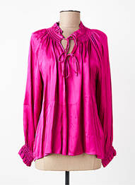 Bluză guler rotund mâneci lungi violet SUNCOO femme