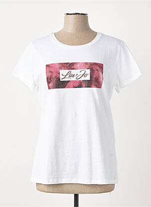 Tricou elasticitate mâneci scurte alb LIU JO femme