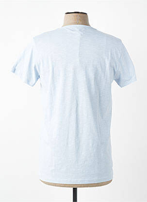 Tricou croială cambrată mâneci scurte albastru MCS bărbat